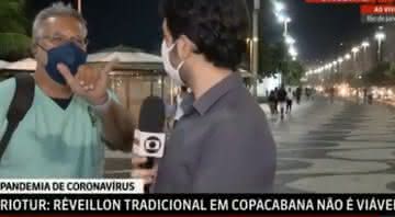 Ao vivo, homem chama Globo de "lixo" - Transmissão Globo