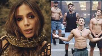 Anitta em clipe de Veneno e os homens considerados machistas dentro da casa do BBB20 - YouTube/Globoplay