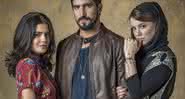 Jamil (Renato Góes), Laila (Julia Dalavia) e Dalila (Alice Wegmann) em Órfãos da Terra, indicada ao Emmy Internacional - Globo/Paulo Belote