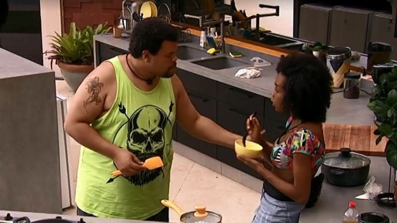 Babu Santana e Thelma no Big Brother Brasil 20 - Gshow