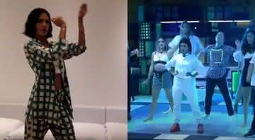 Bruna Marquezine reproduziu a coreografia da amiga Manu Gavassi, do Big Brother Brasil 20 - Twitter/Reprodução/Globoplay