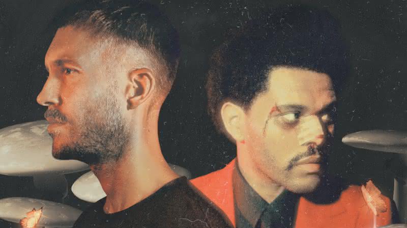 The Weeknd e Calvin Harris em promocional de novo single - Divulgação/Sony Music