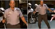 Vander Duarte, capitão da Polícia Militar de Araçatuba, mostrou que manda muito bem na dança durante uma live - Reprodução/Twitter