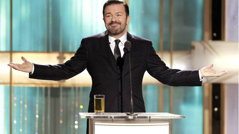 Ricky Gervais trouxe críticas em suas piadas - NBC