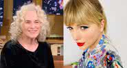 Carole King no programa de Jimmy Fallow e Taylor Swift em fotos publicadas em seus perfis - Instagram