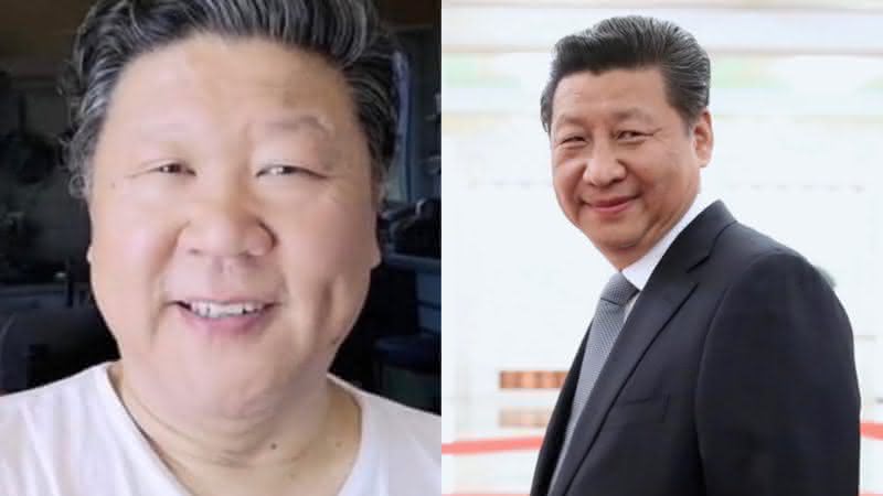 Liu Keqing e Xi Jinping em fotos - Douyin/Feng Li/Getty Images