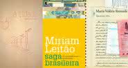 Capa dos livros À Cidade, Saga Brasileira e Quarenta Dias, todos vencedores anteriores do Livro do Ano - Divulgação