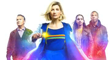 Elenco em cartaz oficial de Doctor Who - Divulgação/BBC