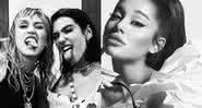 Miley Cyrus, Dua Lipa e Ariana Grande - Reprodução/Instagram