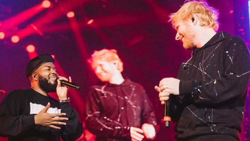 Khalid e Ed Sheeran cantam juntos em Londres na noite de ontem (17) - Reprodução/Instagram