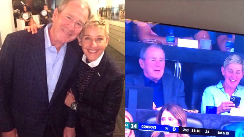 George W. Bush e Ellen DeGeneres - Reprodução/Instagram