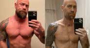 Mike Schultz mostrou a diferença corporal após lutar por seis semanas contra o coronavírus - Instagram