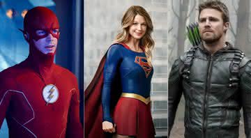 Flash, Supergirl e Arqueiro Verde em suas respectivas séries - Divulgação/CW