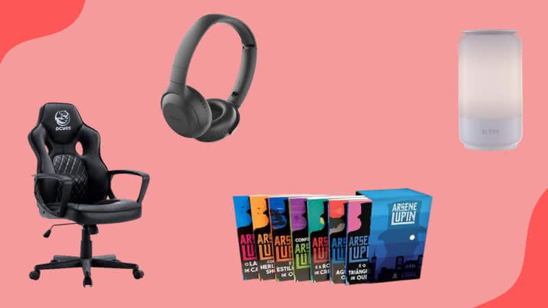 Headphones, cadeira gamer, luminária, itens de beleza e outros produtos em oferta na Amazon - Reprodução/Amazon