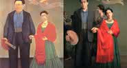 Quadro de Frida Kahlo e cena da cinebiografia da pintora - Reprodução/SFMOMA/Miramax
