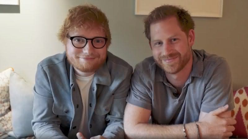 Ed Sheeran e Príncipe Harry - Reprodução/YouTube