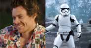 Harry Styles em entrevista e Stormtrooper em Star Wars: O Despertar da Força - Youtube/Disney