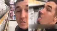 Homem se filmou lambendo produtos em supermercado e acabou preso por terrorismo - Snapchat