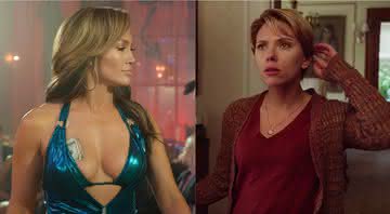 Jennifer Lopez em As Golpistas e Scarlett Johansson em História de Um Casamento - Divulgação/Diamond Filmes/Netflix