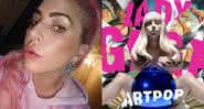 Lady Gaga em clique no Instagram e capa de ARTPOP - Instagram/Divulgação