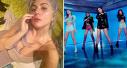 Fãs suspeitam que Lady Gaga esteja preparando um videoclipe para a parceria com o BLACKPINK, "Sour Candy" - Reprodução/Instagram/YouTube