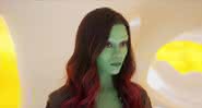 A atriz Zoe Saldana como a personagem Gamora, de 'Guardiões da Galáxia' - Divulgação/Marvel