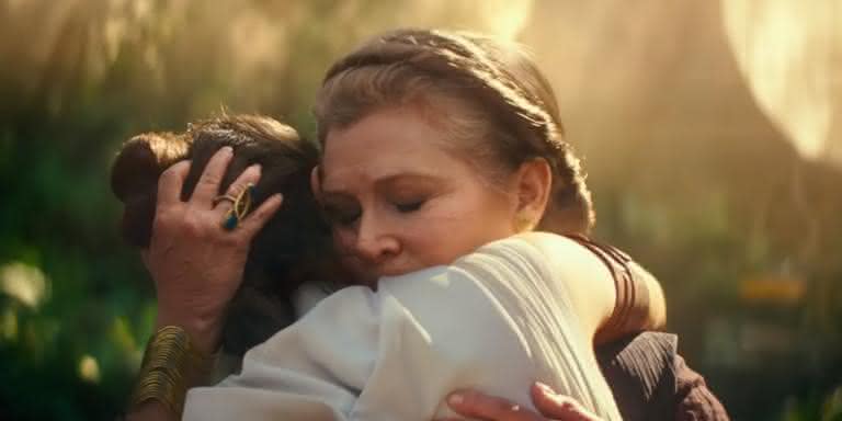 A atriz Carrie Fisher em cena do primeiro teaser do novo 'Star Wars: The Rise of Skywalker' - Reprodução/LucasFilm