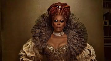 O ator, apresentador e drag queen RuPaul Charles em ensaio para a revista 'Vogue' - Reprodução/Instagram