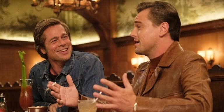 Brad Pitt e Leonardo DiCaprio em cena de 'Era Uma Vez Em... Hollywood' - Divulgação/Festival de Cannes