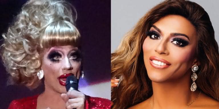 As drag queen Bianca Del Rio e Shangela, de 'RuPaul's Drag Race' - Reprodução