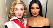 Madonna e Kim Kardashian nos bastidores de show - Reprodução/Instagram