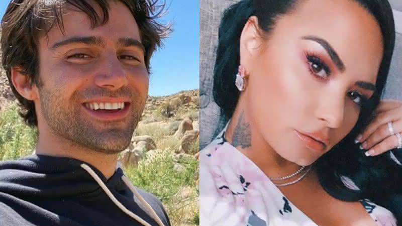 Max Ehrich e Demi Lovato em fotos publicadas nas redes - Instagram