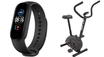 Bicicleta ergométrica, kit de elásticos, smartband e mais: 8 itens para a hora do exercício físico - Reprodução/Amazon