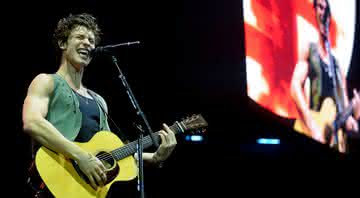 Shawn Mendes durante show em São Paulo no dia 29 de novembro - AgNews