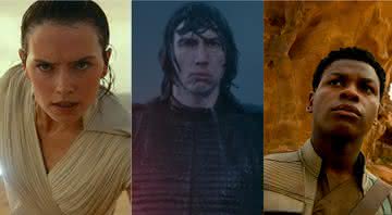 Rey, Kylo Ren e Finn em A Ascensão Skywalker - Divulgação/Disney