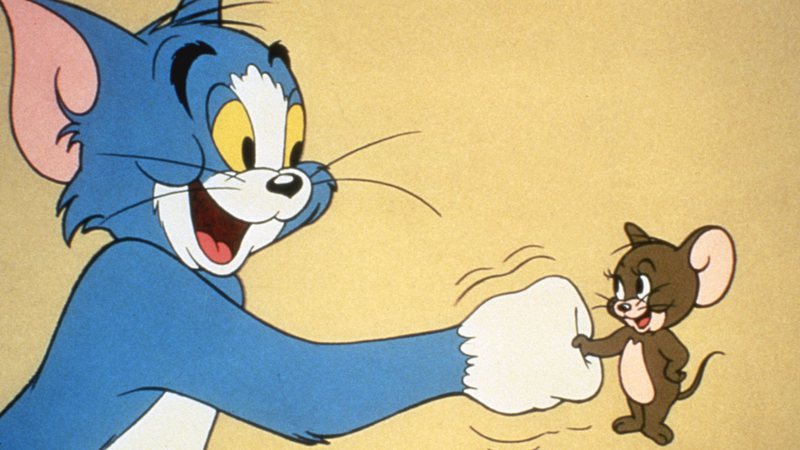 O gato tom e o rato Jerry no desenho oara TV da dupla - Metro Goldwyn-Mayer