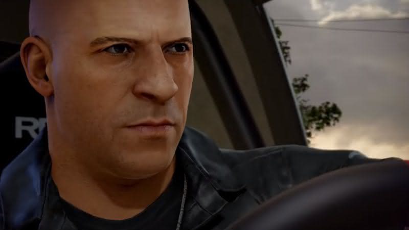 Cena do trailer de Fast & Furious Crossroads que mostra Dominic Toretto, personagem de Vin Diesel - Slightly Mad Studios
